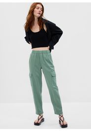 GAP - Joggers cargo in twill, Donna, Verde, Taglia XL