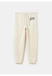 GAP - Joggers con coulisse e ricamo logo, Donna, Beige, Taglia L REGULAR