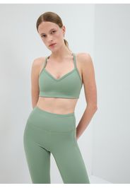 GAP - Reggiseno sportivo con dorso a vogatore, Donna, Verde, Taglia XS