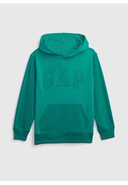 GAP - Felpa con cappuccio e ricamo logo, Uomo, Verde, Taglia L