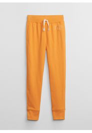 GAP - Joggers in felpa con coulisse e ricamo logo, Uomo, Arancione, Taglia XL