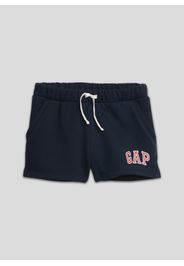 GAP - Shorts in cotone stampa logo glitter, Donna, Blu, Taglia XS