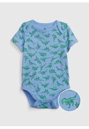 GAP - Body in cotone bio con stampa dinosauri, Azzurro, Taglia 0-3M