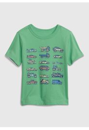 GAP - T-shirt in cotone con biologico con stampa, Uomo, Verde, Taglia 2YRS