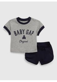 GAP - Jogging set in cotone con stampa logo, Multicolor, Taglia 18-24