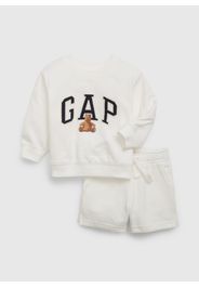 GAP - Jogging set con patch logo e orsetto, Bianco, Taglia 18-24