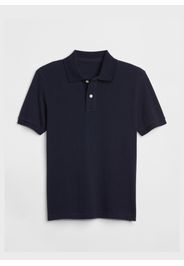 GAP - Polo in piquet di cotone tinta unita, Uomo, Blu, Taglia S