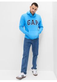 GAP - Felpa con cappuccio e patch logo, Uomo, Blu, Taglia XS