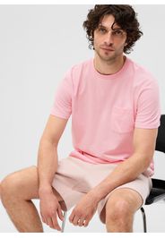 GAP - T-shirt in cotone bio con taschino, Uomo, Rosa, Taglia XS