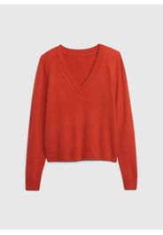 GAP - Pullover con scollo a V, Donna, Arancione, Taglia XL