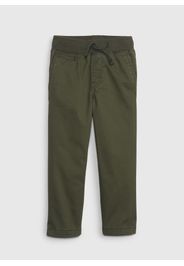 GAP - Joggers chino in cotone bio con coulisse, Uomo, Verde, Taglia 4YRS