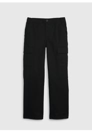 GAP - Pantaloni cargo con trama ripstop, Uomo, Nero, Taglia L\140-146