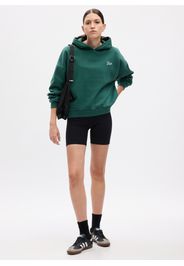 GAP - Felpa oversize con cappuccio e logo, Donna, Verde, Taglia S