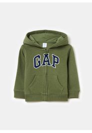 GAP - Full-zip con cappuccio e ricamo logo, Uomo, Verde, Taglia 5Y\110