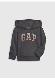 GAP - Felpa con cappuccio e stampa logo, Donna, Grigio, Taglia 4Y\104