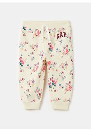 GAP - Joggers in felpa floreale con ricamo logo, Donna, Multicolor, Taglia 6-12M\62-74