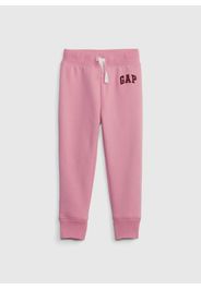 GAP - Joggers in cotone con coulisse e logo, Donna, Rosa, Taglia 4Y\104