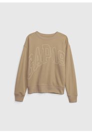 GAP - Felpa loose fit con stampa logo, Uomo, Beige, Taglia XS\104-108