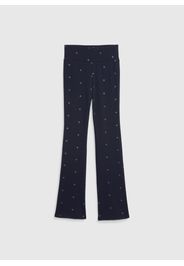 GAP - Leggings flare fit in cotone stretch, Donna, Blu, Taglia XL\152