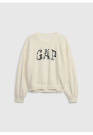 GAP - Felpa con logo in paillettes, Donna, Bianco, Taglia S\116-122