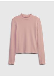 GAP - T-shirt a maniche lunghe mock neck, Donna, Rosa, Taglia XL\152