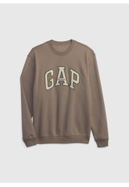 GAP - Felpa girocollo con ricamo logo Athletics, Uomo, Marrone, Taglia XS