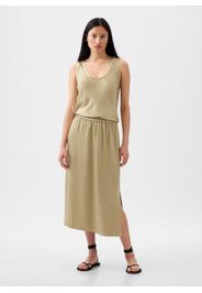 GAP - Gonna midi pull-on in satin, Donna, Beige, Taglia XS