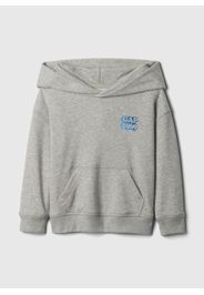 GAP - Felpa con cappuccio e stampa logo, Uomo, Grigio melange, Taglia 18-24M/80-86