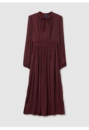 GAP - Abito lungo in tessuto fluido Viola Gap, , Rosso burgundy, Taglia XL