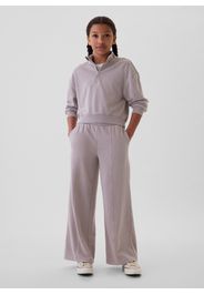 GAP - Joggers a gamba larga in felpa, Donna, Viola ciclamino, Taglia XS/104-110