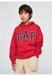 GAP - Felpa rossa con cappuccio e logo GAP, Bambino, Rosso fragola, Taglia XS/99-114