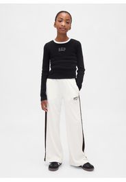 GAP - Pantaloni bianchi per bambina in cotone, Bambina, Bianco/Nero, Taglia XS