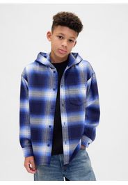 GAP - Camicia in cotone con cappuccio, Bambino, Multicolor, Taglia XXL/152-170
