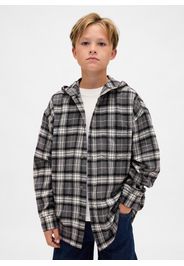 GAP - Camicia a quadri, Bambino, Grigio/Nero, Taglia S/114-130