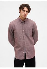 GAP - Camicia marrone elasticizzata, , Marrone/Verde, Taglia XXL