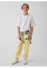 GAP - Pantaloni jogger in misto cotone gialli da ragazzo regular fit, Bambino, Giallo canarino, Taglia S/114-130