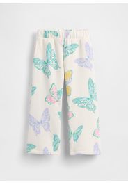 GAP - Pantaloni in misto cotone multicolor da neonata con motivi di farfalla, Bambina, Bianco/Verde, Taglia 4Y/99-107