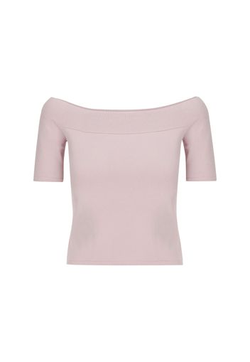 Top In Maglia Con Spalle Scoperte