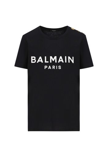 T-shirt In Cotone Con Logo Balmain
