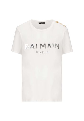 T-shirt In Cotone Con Logo Balmain Paris