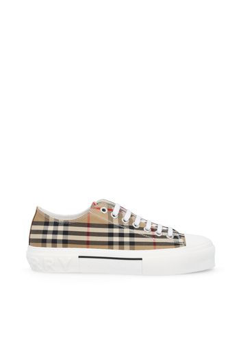 Sneaker In Cotone Con Motivo Vintage Check