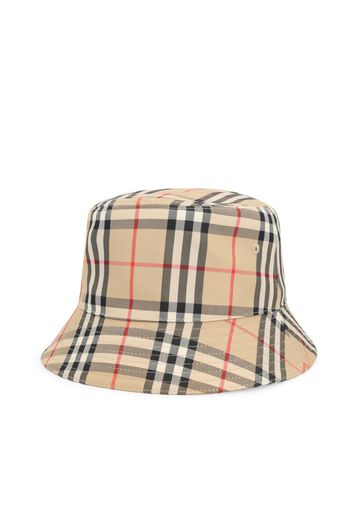 Cappello da pescatore in cotone tecnico con motivo Vintage check