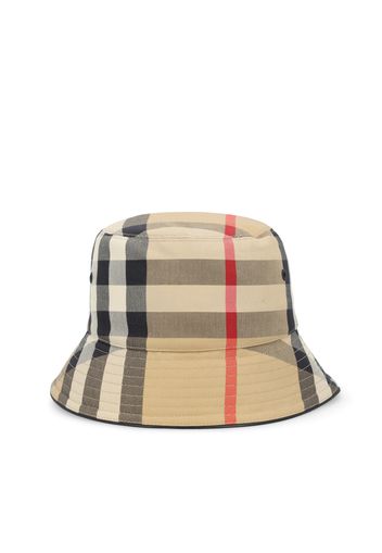 Cappello da pescatore in cotone con motivo tartan