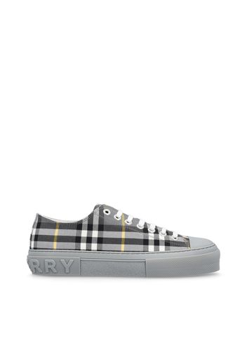 Sneaker In Cotone Con Motivo Tartan