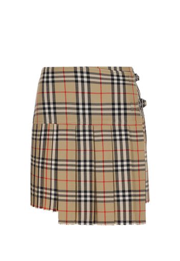 Kilt In Lana Con Motivo Vintage Check