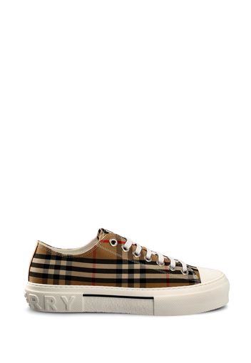 Sneaker In Cotone Con Motivo Vintage Check