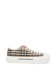 Sneaker In Cotone Con Motivo Vintage Check