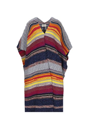 Multicolour Long Cashmere Poncho