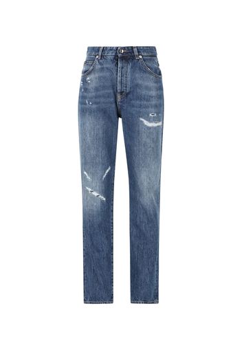 Jeans In Denim Di Cotone