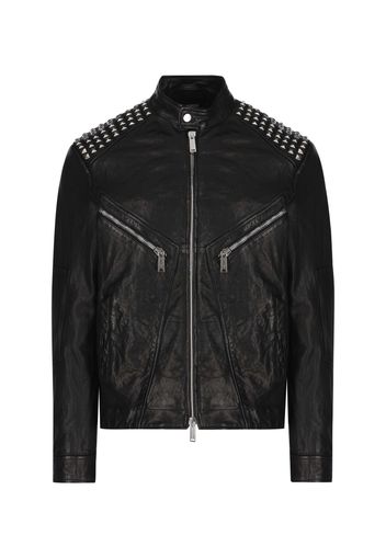 Giacca Biker In Pelle